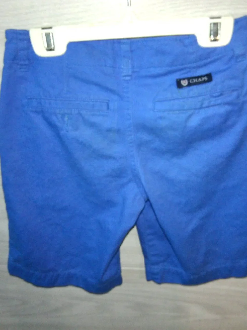 Chaps Shorts Blue Boy's Size 10 100% Cotton Pockets Zippered